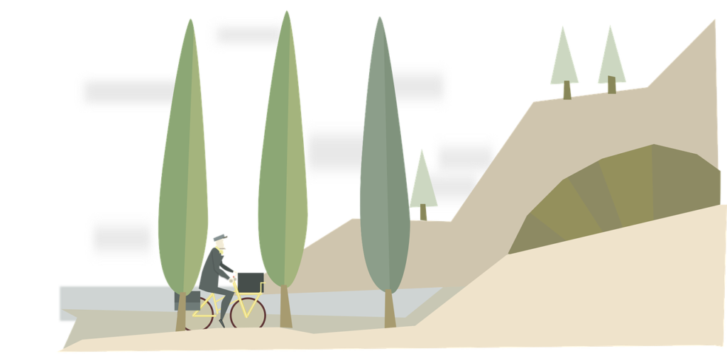 Mit dem Grillfahrrad unterwegs