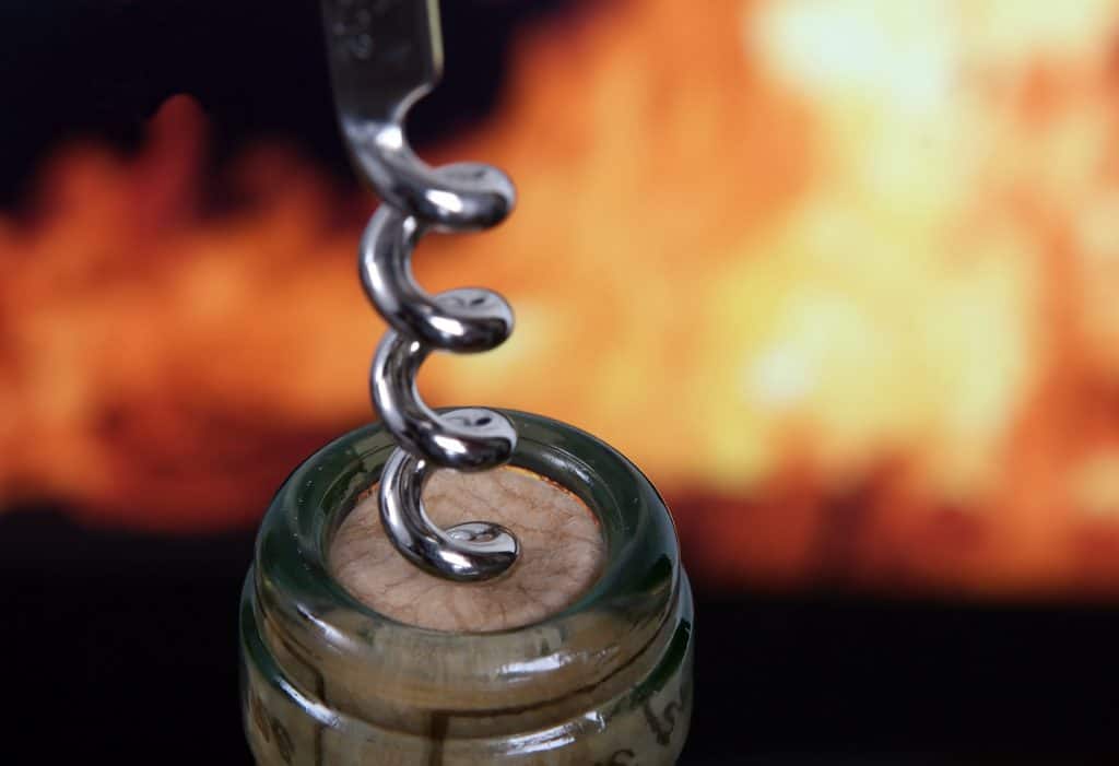 Wein beim Grillen